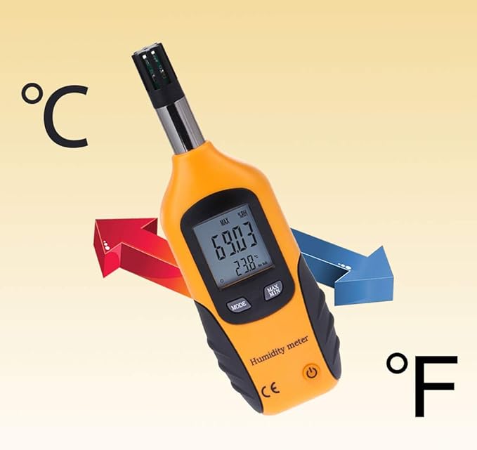 Lancoon Handheld Digital Temperature Humidity Meter, Professional Thermometer Hygrometer with Wet Bulb Dew Point Temperature HVAC Tool for Ambient Air Indoor Outdoor - Image 5