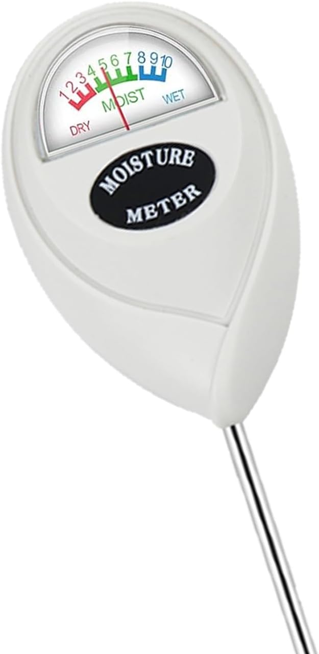 Soil Moisture Meter, Plant Water Meter Soil Meter Moisture Sensor Hygrometer for Indoor Outdoor Plant Care,No Battery Needed(White) by Hathdia