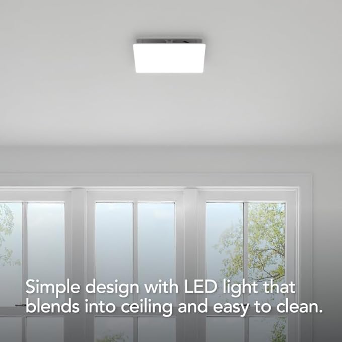 EVOLVE Premium Bathroom Exhaust Fan w/Light and Continuous Run, 50-80-110 Selectable CFM - Image 6