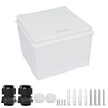 LeMotech Junction Box, Electrical Box IP65 Water Resistant Dustproof ABS Plastic Project Enclosure for Electronics White, External Size 7.8 x 7.8 x 5.9 inch by LeMotech