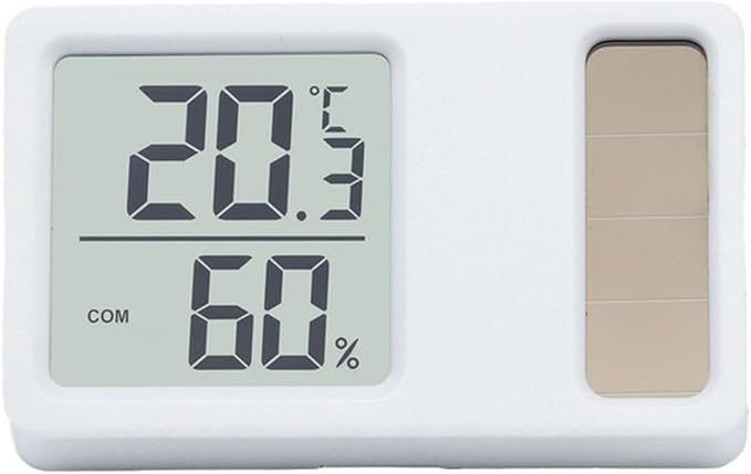 Thermometers Hygrometer Solar Power Desktop Temperature Humidity Meter Gauge With LCD Display For Home Baby Room Office - Image 8