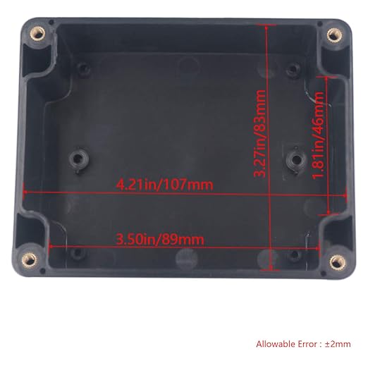 Junction box, Raculety Electrical Project Case Power Junction Box, Project Box Black (4.53"x3.54"x2.17") - Image 3
