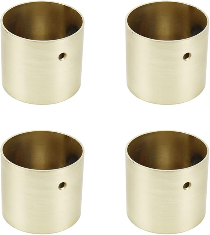4pcs Modern Table Foot Cover Caps Brass Chair Feet Protector Zinc Alloy Round Furniture Leg for Desk Sofa Dresser (1.73" Diameter) by Meprotal