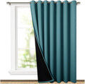 NICETOWN Peacock Teal Full Shading Closet Curtains, Privacy Room Divider Curtain Screen Partitions, Super Heavy-Duty Thermal Backing Sliding Glass Door Drape(1 Panel, 100 inches W x 84 inches L) by NICETOWN