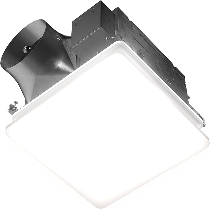 EVOLVE Premium Bathroom Exhaust Fan with Light and Continuous Run, 110-130-150 Selectable CFM by Broan-NuTone
