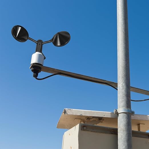 Happyyami Anemometer Wind Speed Sensor - 3-Cup Abs Wind Gauge for Accurate Wind Measurement, Easy Installation for Weather Monitoring, Environmental Surveys, Wind Energy Applications - Image 5
