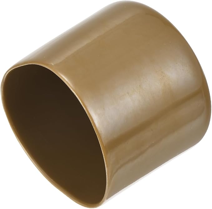 uxcell 20pcs Rubber End Caps 49mm(2") ID Vinyl PVC Round Tube Bolt Cap Cover Screw Thread Protectors Light Brown by uxcell