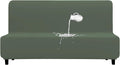 PureFit 100% Dual Waterproof Futon Cover - Stretch Non Slip Fleece Sofa Covers, Washable, Leakproof Furniture Protector for Kids, Pets, Dogs (Grayish Green) by PureFit