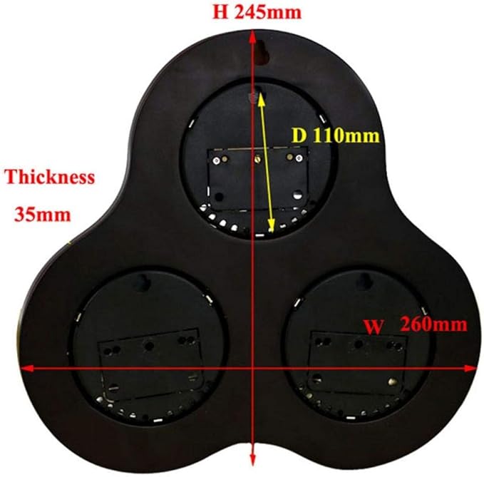3-Piece Triangular Hygrometer Pressure Gauge Thermometer Barometer with Wooden Frame Base Decorative Wooden Weather Station Instrument to Monitor Atmospheric Pressure - Image 5