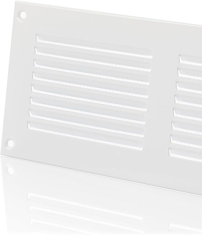 14x2 inch (Duct Opening) Vent Cover - White Ventilation Covers for Wall and Ceiling - Metal Return Grille - HVAC AC Air Vents Register for Indoor and Outdoor Use with Mesh - Image 5