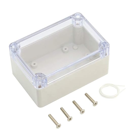ABS Plastic Junction Box, Dustproof Waterproof IP65 Electrical Box - Universal Project Enclosure Grey, with PC Transparent/Clear Cover 3.9"x2.7"x2"(100mm x 68mm x 50mm) by AWCLUB