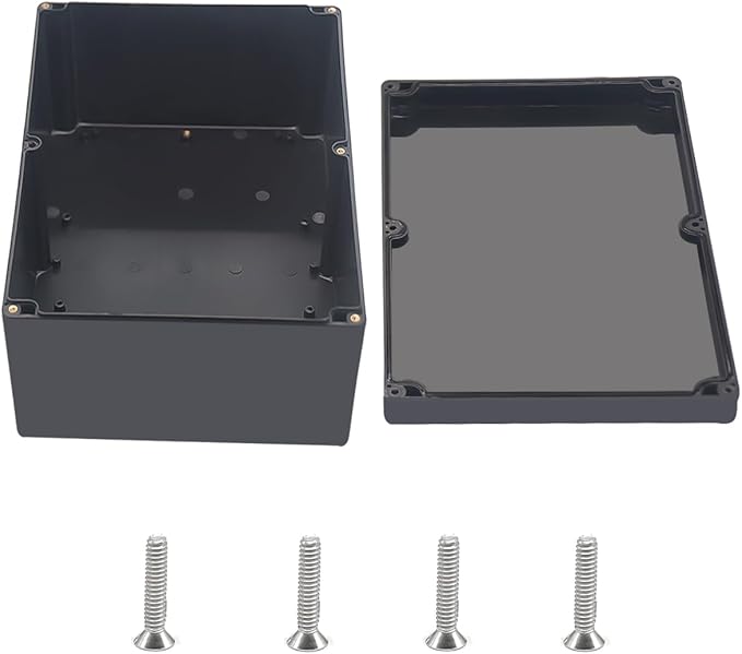 Outdoor Waterproof Junction Box IP67 Project Box ABS Black Electrical Boxes Electronic Enclsoure for DIY Project 11.4 x 8.3 x 3.9 inch (290x190x100mm) by Otdorpatio
