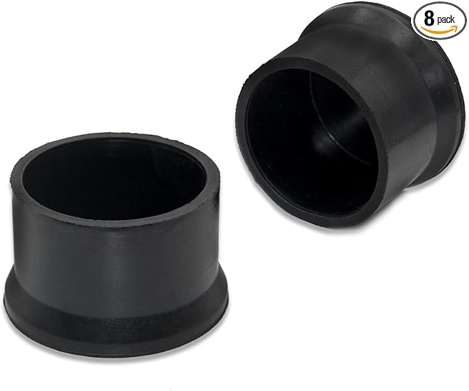 Flyshop 2", 50 mm, Patio Round Chair Leg Caps, Furniture Table Feet Covers Floor Protectors, Anti-Skid Durable Thick Rubber Leg Tips, 8 Pack, Black by Flyshop