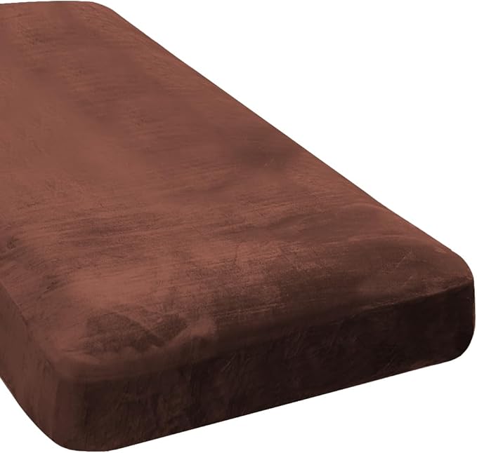 H.VERSAILTEX Velvet Stretch Individual Chaise Cover Sectional Couch Covers for L Shaped Sofa Both Left/Right Furniture Protector Seat Cushion Sofa Cover (1 Piece Chaise Cover, Burnt Brick) by HVERSAILTEX