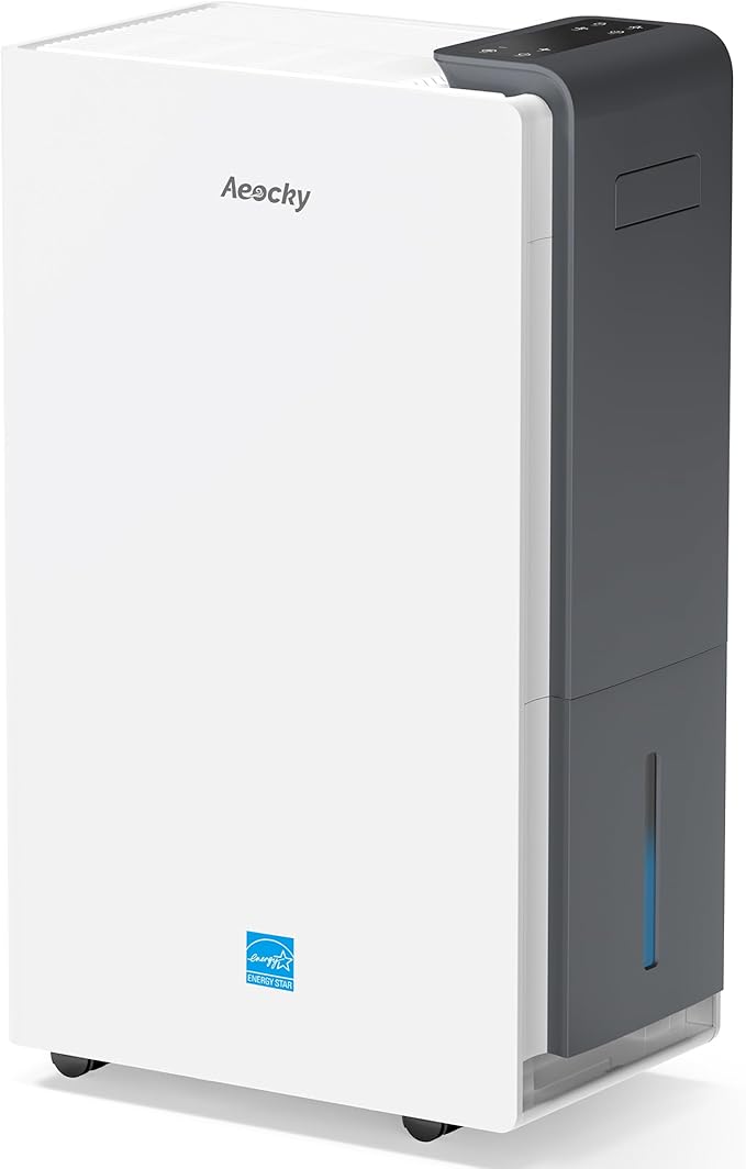 5500 Sq.Ft Energy Star Most Efficient 2024 Dehumidifier,AEOCKY Max 105 Pint/Day Smart Compressor Dehumidifier with Drain Hose,Intelligent Humidistat,for Basement,Bedroom,Home,Bathroom by AeockyDirect