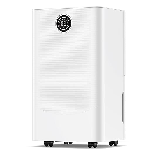 ZAFRO Dehumidifier for Home & Basement with Drain Hose, Energy Efficient 24 Pints Dehumidifier, Auto or Manual Drainage, Auto Defrost, 3 Modes, 24 Hours Timer by ZAFRO