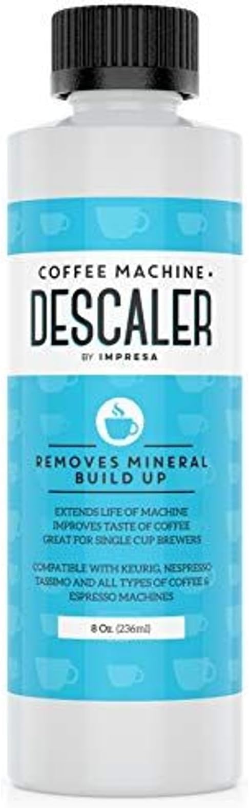IMPRESA Coffee Machine Descaler (2 Uses Per Bottle) - Made in the USA - Universal Descaling Solution, Compatible with Nespresso, Delonghi and All Single Use Coffee and Espresso Machines by IMPRESA
