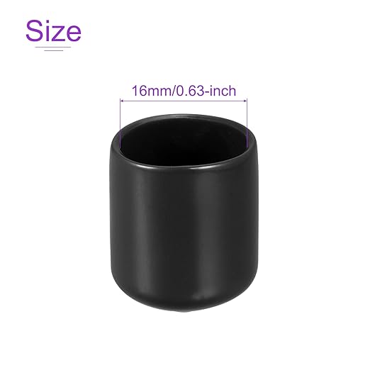 DMiotech 20 Pack 5/8" ID Black Screw Thread Protectors Rubber End Caps Bolt Covers for Screw Bolt Furniture Pipe - Image 4