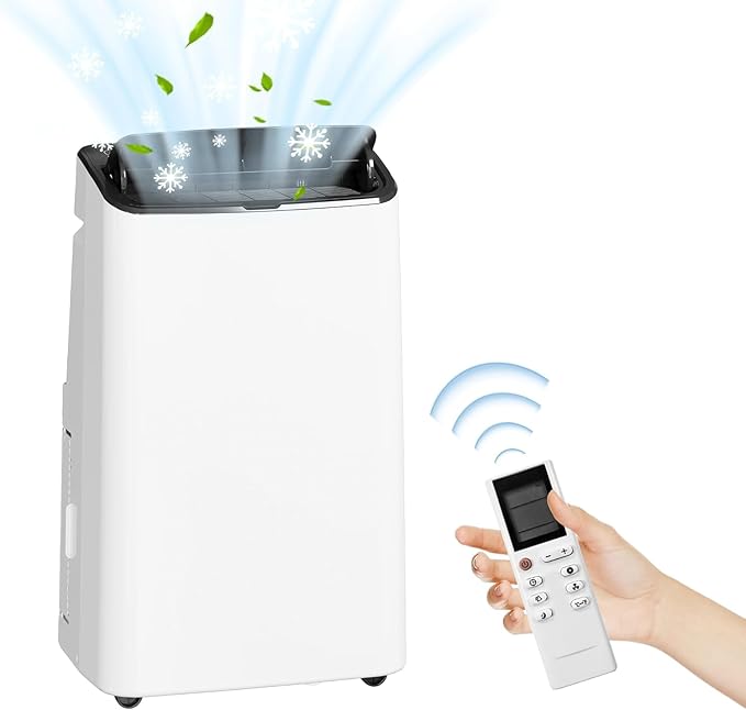 14000 BTU Portable Air Conditioner for 750 Sq Ft 3-In-1 AC Unit with Cooling/Dehumidifier/Fan Modes, Remote, 24H Timer & Installation Kit for Home/Office/Dorm - Image 2