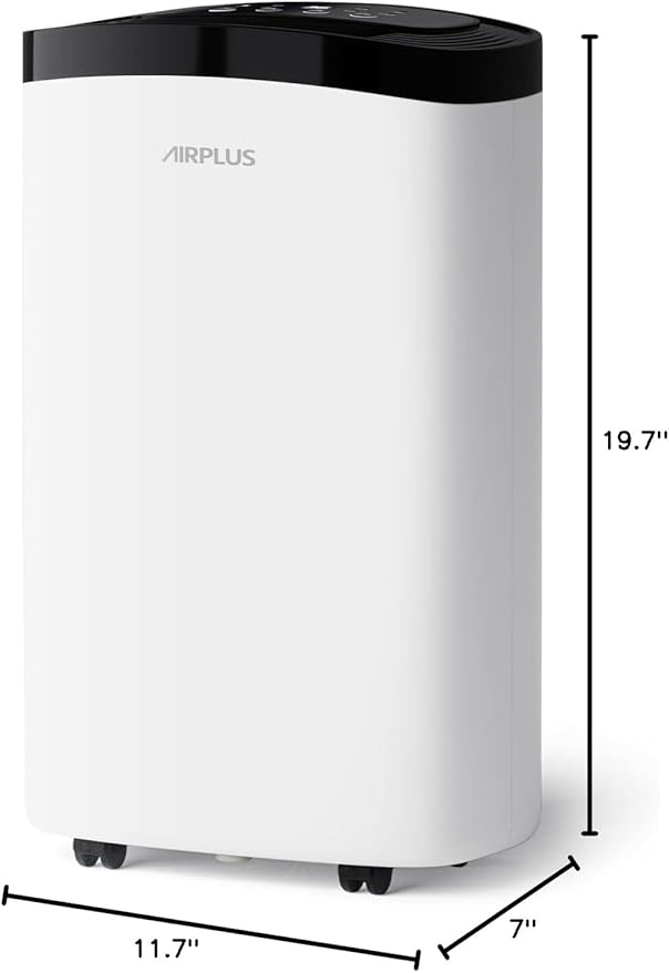 AIRPLUS 1,500 Sq. Ft Dehumidifier for Basement, 30 Pints Powerful Dehumidifier for Home, Large Rooms, Bedrooms, Sufficient Capacity Water Tank with Drain Hose (AP1907) - Image 9