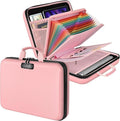 Fireproof Document Organizer Bag, 5200℉ File Organizer Safe Box, Hard Shell Document Bag with 13 Pocket Accordion File Folder by Aobteeny