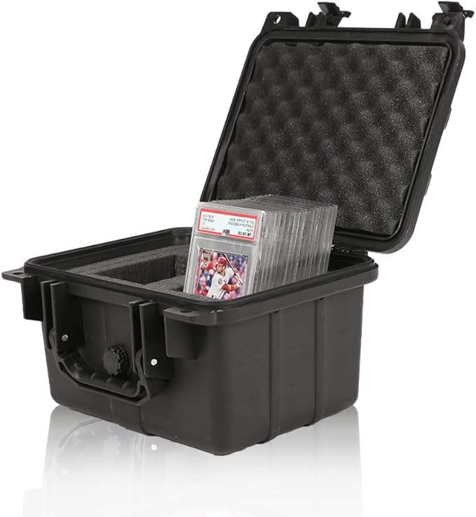 G-PLUS Graded Card Storage Box for BGS PSA SGC FGS Weatherproof Graded Sports Trading Cards(Small, Black) by G-PLUS