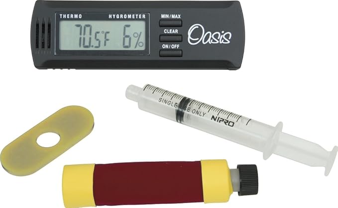Oasis OH1 Guitar Humidifier with OH-2 Digital Hygrometer by Oasis