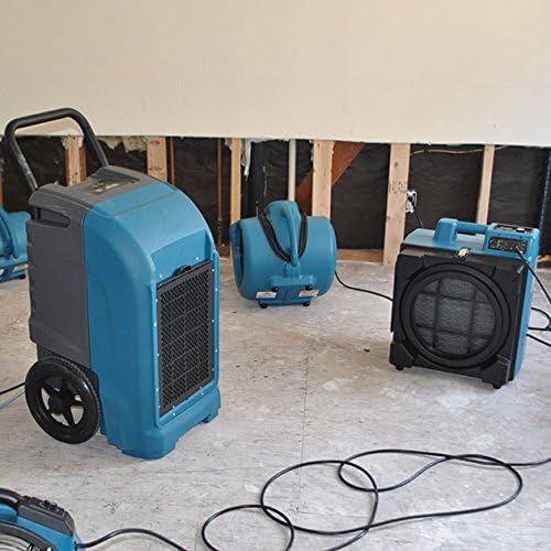 XD-125 Commercial Water Flood Damage Restoration Package for Home Garage Basements Restrooms Restaurants Crawl Spaces-Includes 4 Mini Air Movers,Dehumidifier,Mini HEPA Air Scrubber-Blue - Image 8