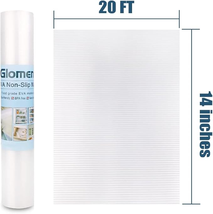 Shelf Liner, Non-Slip Cabinet Liner, Washable Oil-Proof for Kitchen Cabinet, Shelves, Refrigerator, Storage, Desks, 14 Inches x 20 FT, Non Adhesive Drawers Liner… (14 Inches x 20 FT) - Image 7