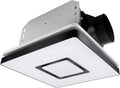 Akicon Bathroom Exhaust Fan with Light, 90 CFM, 1.5 Sones Bath Celing Fan Light Combo, 15W Dimmable 3CCT LED Light with 5W Night Light Ventilation fan for Home, Square, Black by Akicon