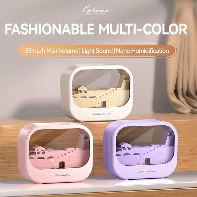Essential Oil Diffuser, Cute Humidifier with 7 LED Light Colors, Waterless Auto Shut-Off & Timer Setting Cool Mist Humidifier Diffuser for Spa Home Yoga Office Bedroom(Pink) - Image 4