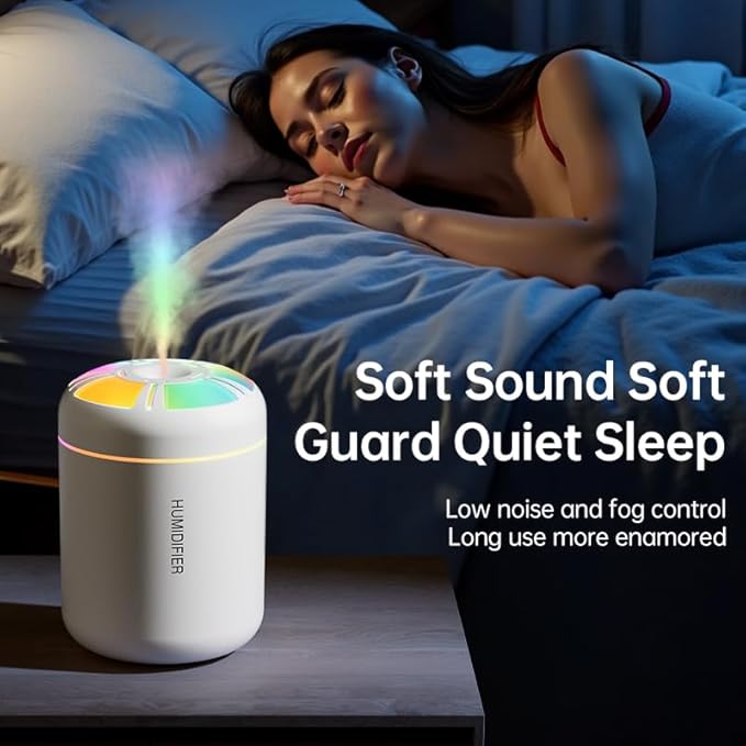 180ml Portable Small Humidifier with Colorful LED Night Light, USB Personal Desktop Humidifier for Car Home Office Travel, Auto Shut-Off, 2 Mist Modes, Super Quiet - Image 6