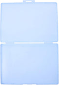 A4 Large Capacity Document Storage Box with Lid, Sky Blue Plastic Card Organizer and Certificate Holder, Multi-functional Office File Organizer for Business and Home Use by WOONEKY
