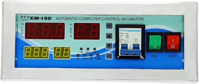 Full Automatic Egg Incubator Controller XM-18D Temperature and Humidity Controller by Unknown