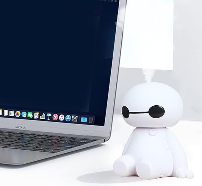INVODA Humidifiers Portable Small Cool Mist Humidifiers Mini USB Personal Desktop for Travel, Car, Office Room, Bedroom (White) - Image 4