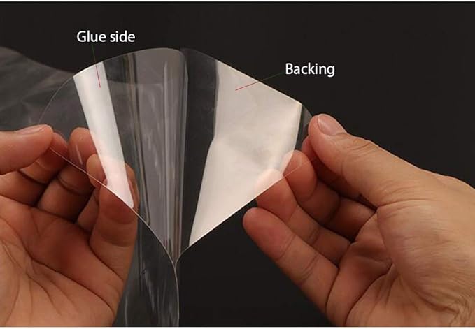 HOHOFILM 2mil Transparent Furniture Protective Film Heat Resistance Gloss Table Top Cloth Mat Self-Adhesive Stickers Clear for Wood Table Kitchen Countertop Anti-Oil 80cmx500cm - Image 2