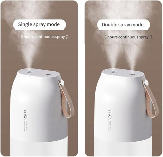 Wireless Air Humidifier Diffuser Rechargeable Double Nozzle Essential Oil Diffuser Mist Maker Humidifier Easy to Use White - Image 2