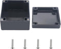 Project Box, Project Boxes Plastic Electric Project Case Junction Box Power Case for Electronic Project, Black 4.7 x 4.7 x 3 inch (120x120x75mm) by Otdorpatio