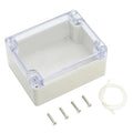 LeMotech ABS Plastic Junction Box, Dustproof Waterproof IP65 Electrical Box - Universal Project Enclosure Grey, with PC Transparent/Clear Cover 4.53 x 3.54 x 2.16 inch (115 x 90 x 55 mm) by LeMotech