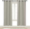NICETOWN Room Darkening Window Treatment Curtain, Natural, Single Panel, 34 by 72, Energy Smart Thermal Insulated Block Out Sunlight Shade & Blind for Bedroom with Grommet Ring Top by NICETOWN