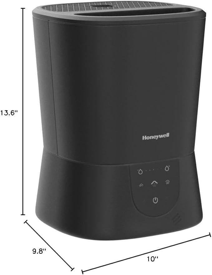 Honeywell Easy-to-Care Filter Free Warm Mist Humidifier, Medium Rooms, 1.5 Gallon Tank – Humidistat for Bedroom, Home or Office Black - Image 10