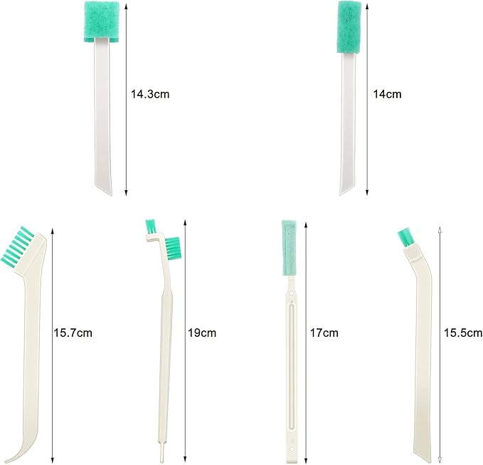 XINRUI 16 Pcs Small Household Cleaning Brushes, Deep Detail Crevice Cleaner Brush Crevice Cleaning Tool 8 in 1 Cleaner Brush for Small Holes Corner Space Keyboard Bottle Tile - Image 2