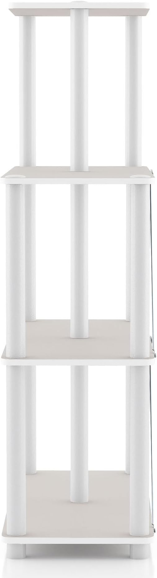 Homes: Inside + Out Apexa Modern 5-Cube Ladder Shelving Units, Collectibles Display Shelves, Easy Assembly Standing Shelf, Home Storage Organizer for Living Room, Bedroom, Office, Taupe Grey - Image 12