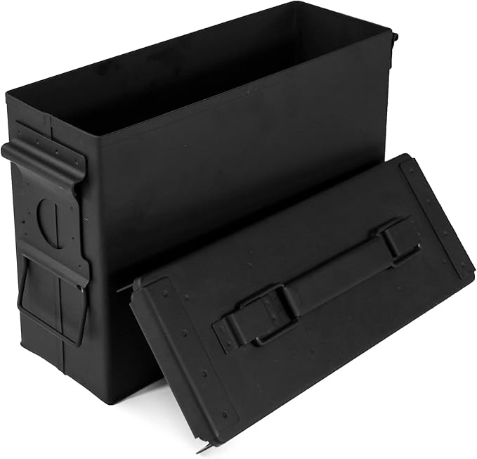 GUGULUZA Metal Ammo Can 30/50 Cal, Lockable Bullet Storage Case, Waterproof & Airtight Containers Box with Flip Top for Long-Term Storage Shotgun, Rifles, Pistols Ammunition - Image 6