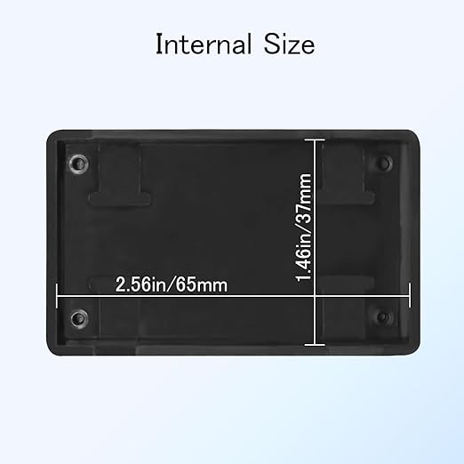Project Box 8 Pieces Electrical Box Small Junction Box ABS Plastic Enclosure Power Electronic Case Black 2.76" x 1.65" x 0.71"(70 x 42 x 18mm) - Image 4