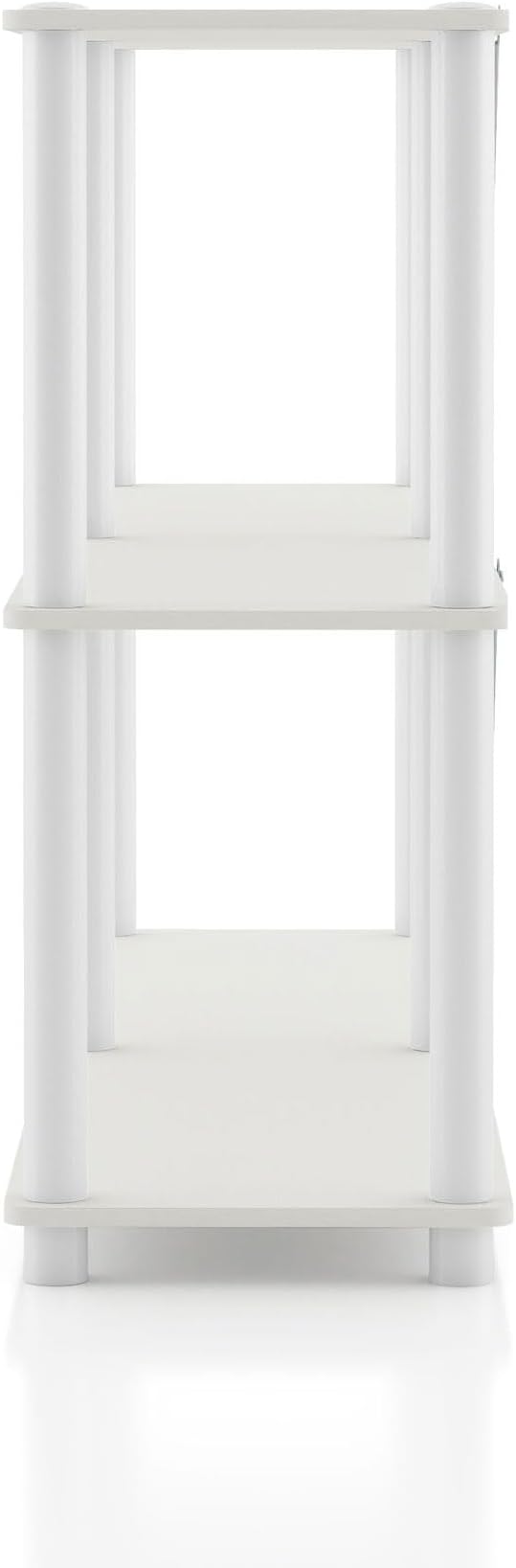Homes: Inside + Out Apexa Modern 3-Tier Extra Wide Shelving Units, Collectibles Display Shelves, Easy Assembly Console Table, Home Storage Organizer for Living Room, Bedroom, Office, White - Image 12