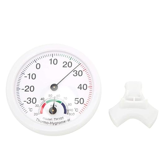 Temperature Humidity Meter, Household Indoor Temperature Humidity Monitor Meter High Thermometer Hygrometer Measure Tool, Digital Thermometers (TH108 White) - Image 2