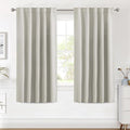 H.VERSAILTEX Blackout Curtains Thermal Insulated Window Treatment Panels Room Darkening Blackout Drapes for Living Room Back Tab/Rod Pocket Bedroom Draperies (2 Panels, Ivory/Cream, 42 x 63 Inch) by HVERSAILTEX