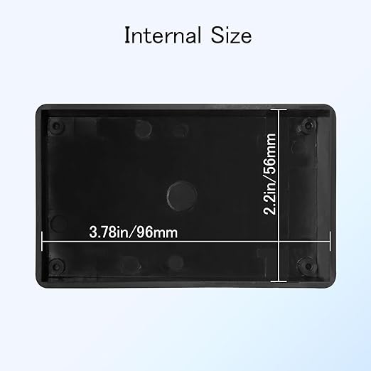 Project Box 8 Pieces Electrical Box Small Junction Box ABS Plastic Enclosure Power Electronic Case Black 3.94" x 2.36" x 0.98"(100 x 60 x 25mm) - Image 4