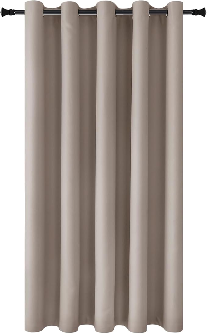 DWCN Room Divider Blackout Curtain Thermal Grommet Panel with Top for Bedroom Partition, Patio Sliding Door Curtains - Extra Wide Curtains for Glass Door, 6.7ft Wide x 7ft Tall, Camel - Image 7